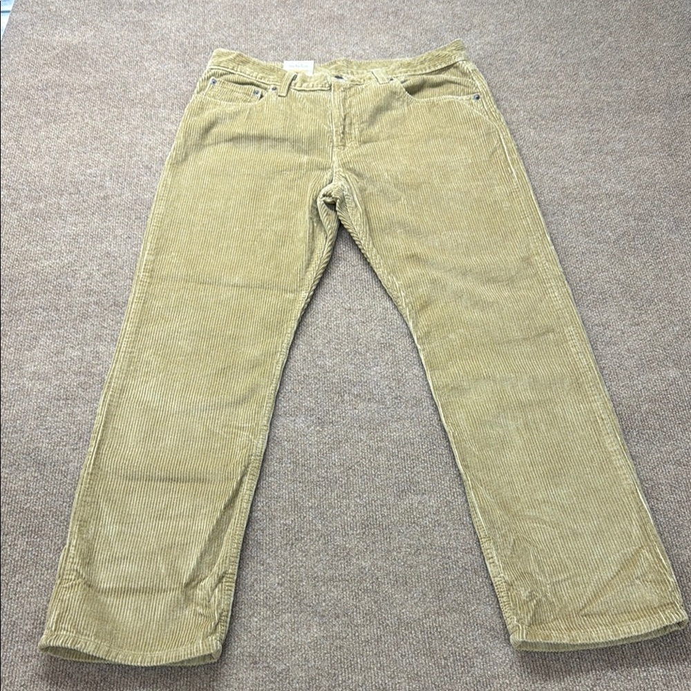 Levi Strauss Men Brown Corduroy Jeans 33x30 Tan Straight Leg Casual Workwear NWT